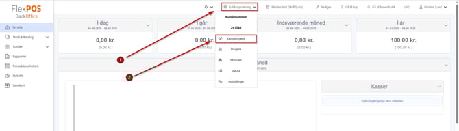 Opret Kassebruger 2025-1