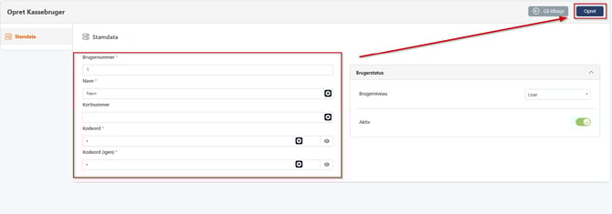 Opret Kassebruger 2025-3